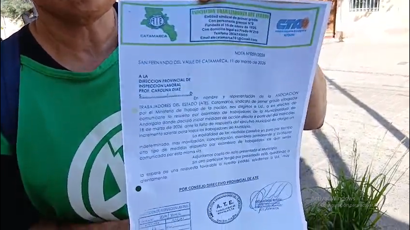 ATE en Andalgalá decidió medidas de fuerza por tiempo indeterminado ...